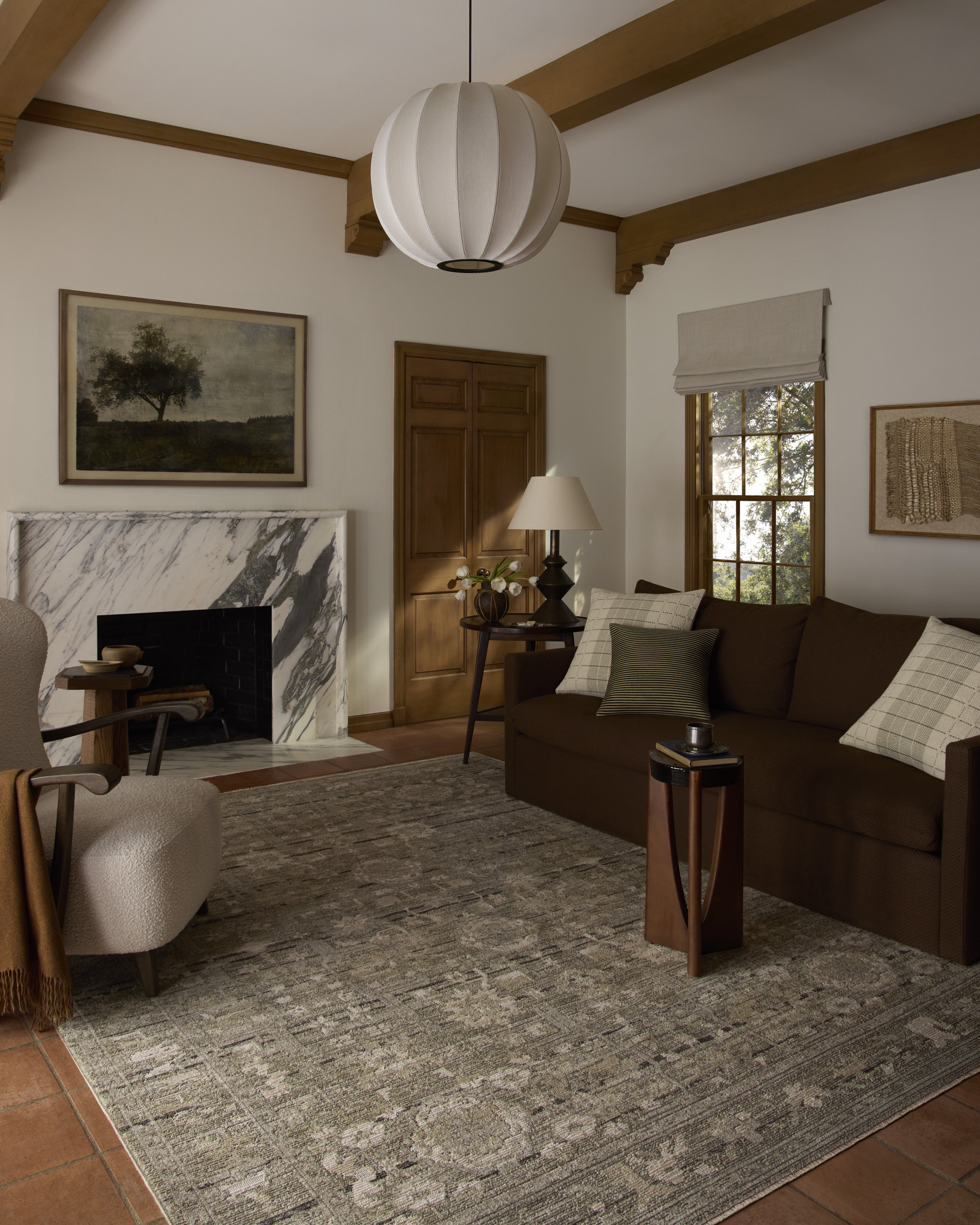 Loloi Milena Sage / Ivory 4'-0" x 7'-6" Area Rug
