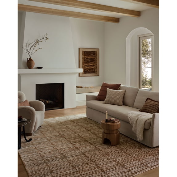Loloi Nellie Terracotta / Ivory 18" x 18" Sample Area Rug