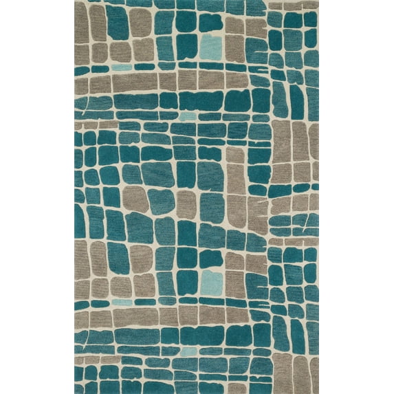 Loloi Nova NV-01-Teal-Grey-5x8 Area Rug