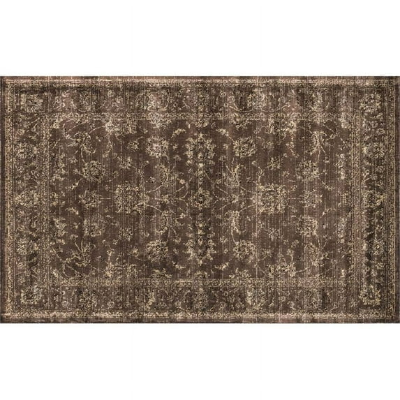 Loloi Nyla 3'3" x 5'3" Power Loomed Rug in Coffee
