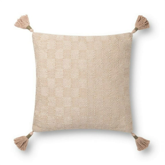 Loloi P0817 Pillow 18" x 18" Cover Only in Champagne (P092P0817CH00PIL1)