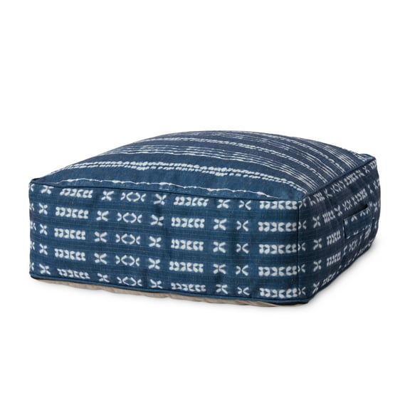 Loloi PF0008 Indigo / Ivory 24 x 24 x 8 Pouf