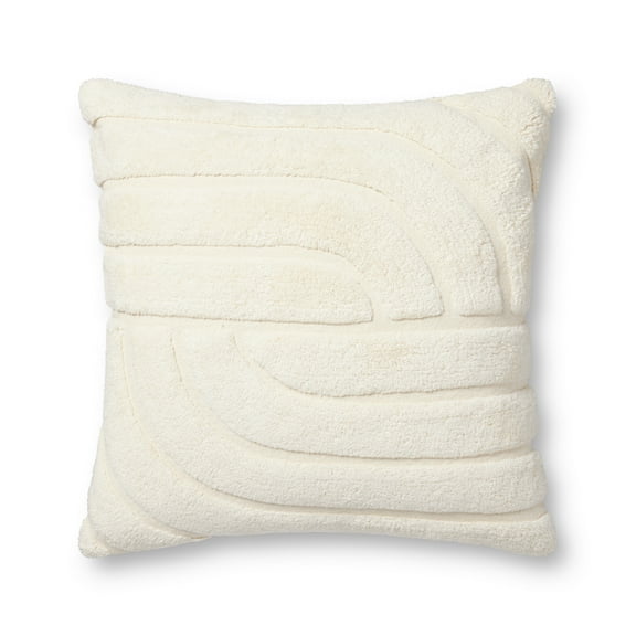 Loloi PLL0110 Ivory 22'' x 22'' Decorative Pillow