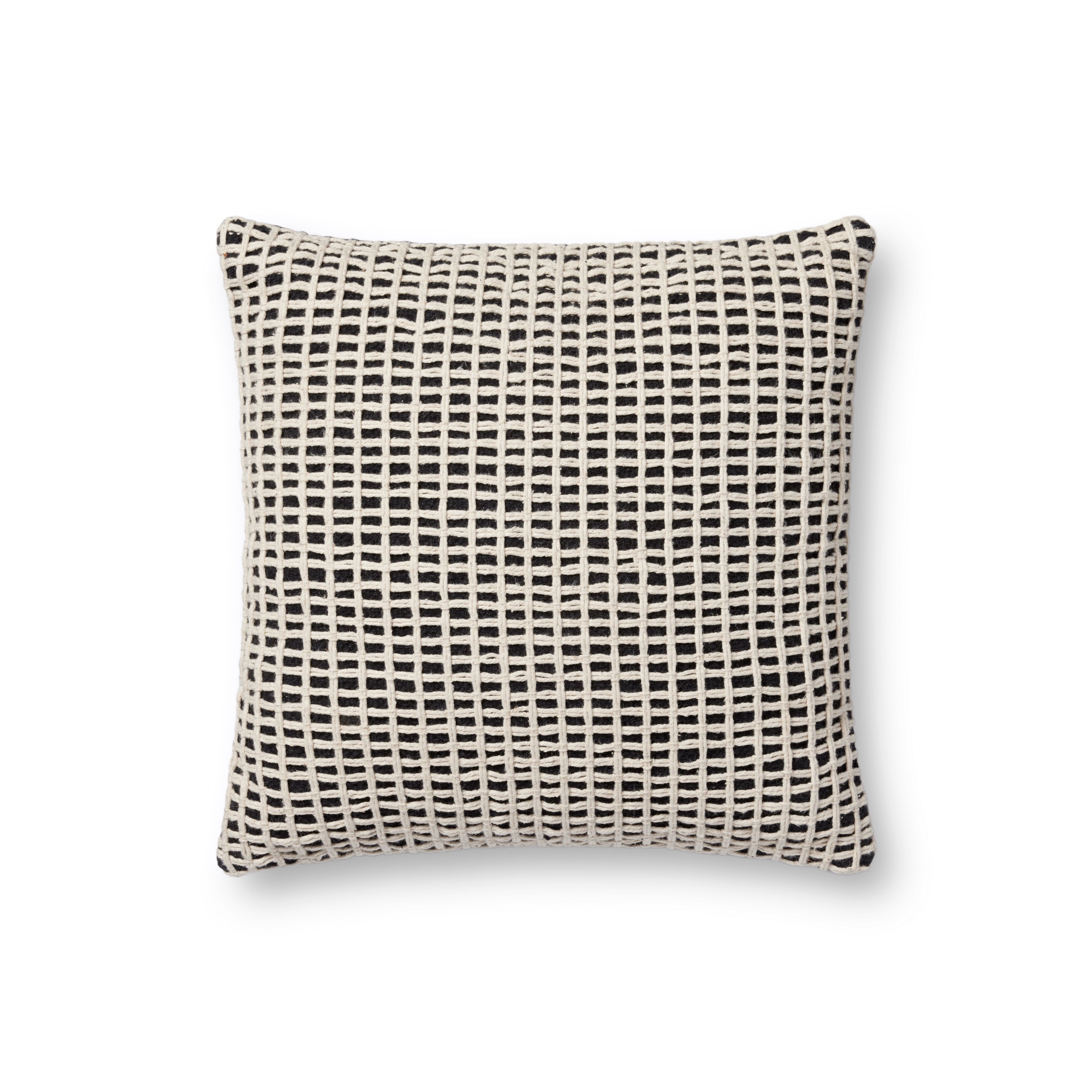 Loloi PLL0119 Black / Ivory 18'' x 18'' Decorative Pillow