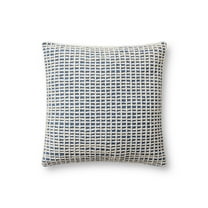 Loloi PLL0119 Blue / Ivory 18'' x 18'' Decorative Pillow
