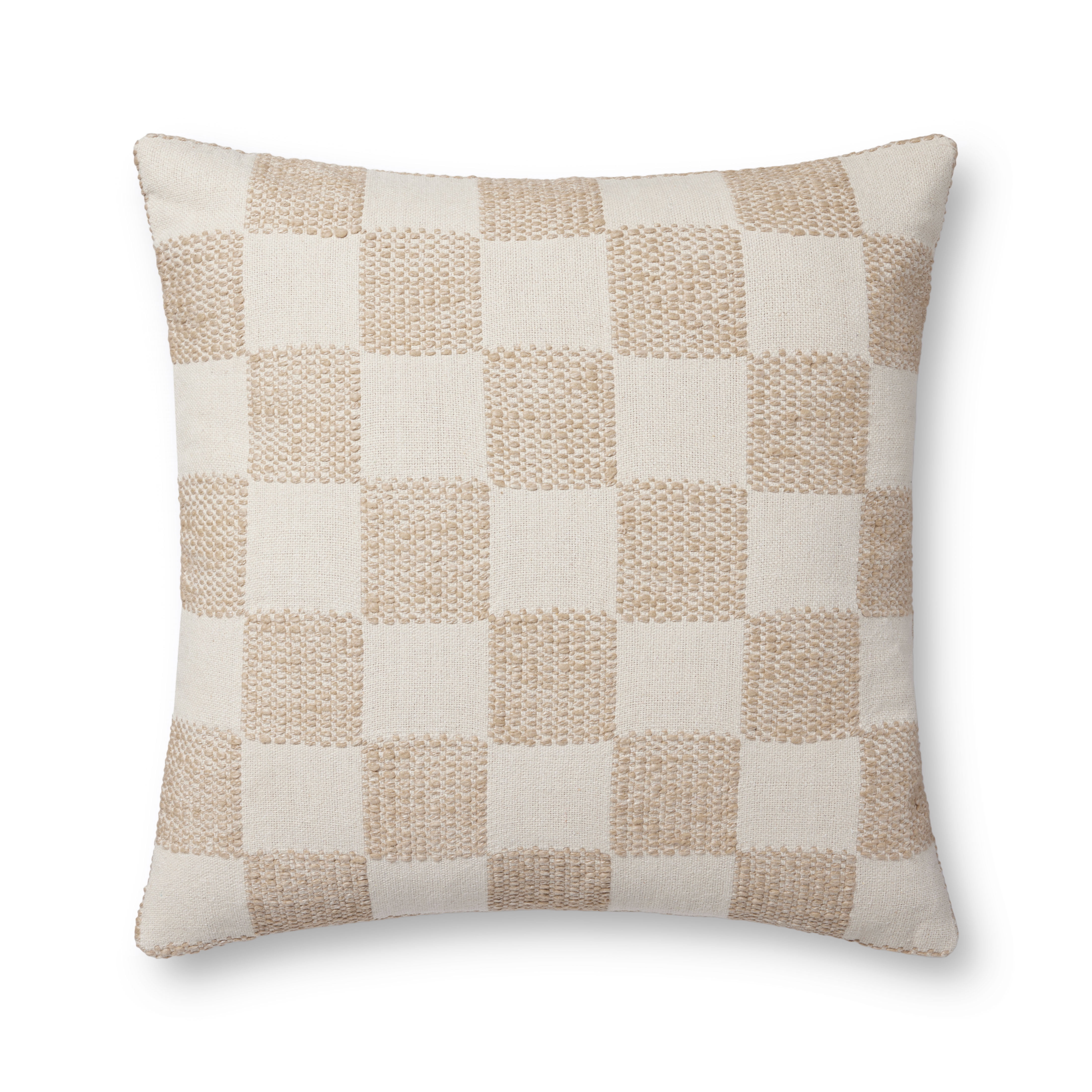 Loloi PLL0123 Beige 22'' x 22'' Decorative Pillow