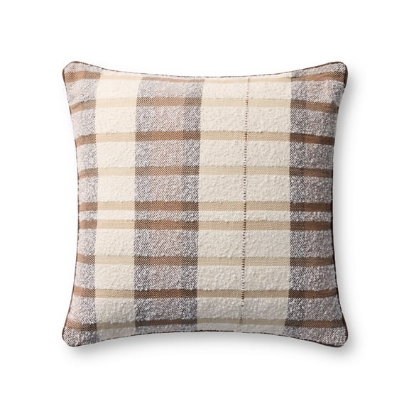 Loloi PLL0156 Brown / Multi 20'' x 20'' Decorative Pillow