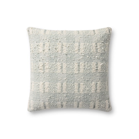 Loloi PLL0185 Ivory / Blue 18'' x 18'' Decorative Pillow