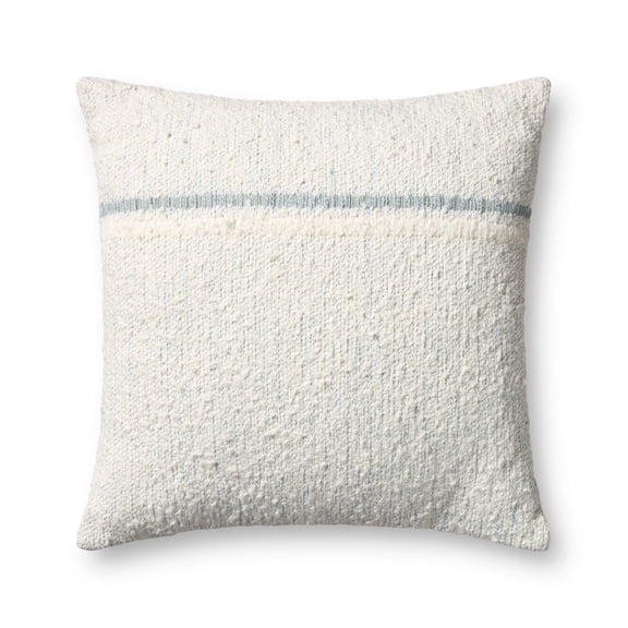 Loloi PLL0192 Ivory / Blue 22'' x 22'' Decorative Pillow