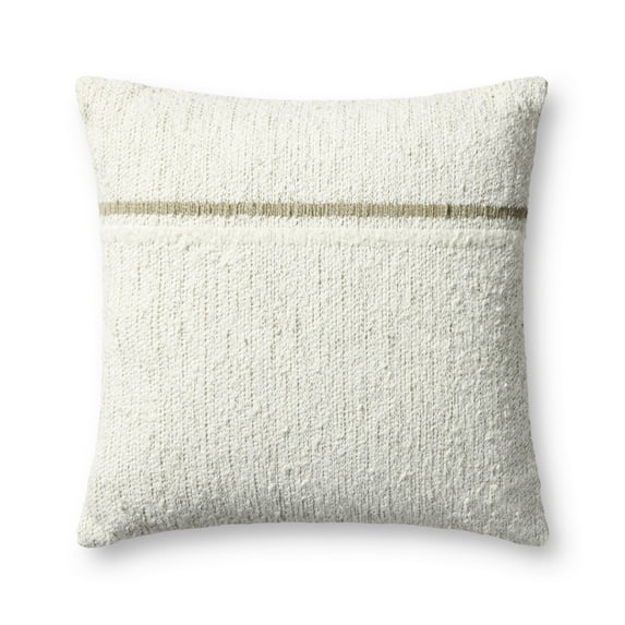 Loloi PLL0192 Ivory / Moss 22'' x 22'' Decorative Pillow