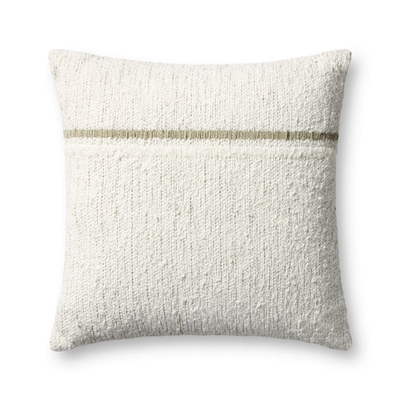 Loloi PLL0192 Ivory / Moss 22'' x 22'' Decorative Pillow