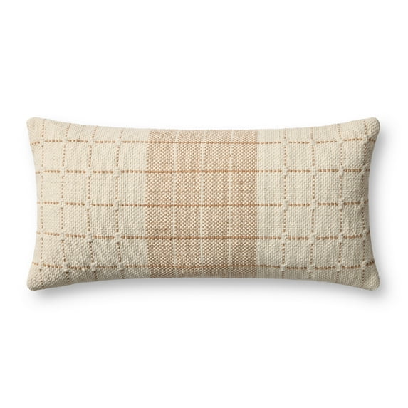 Loloi PLL0193 Natural / Rust 12'' x 27'' Decorative Pillow
