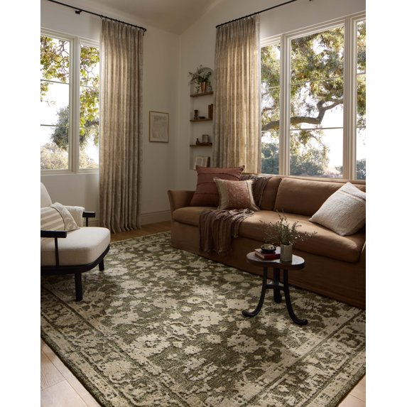 Loloi Percival Moss / Natural 2'-3" x 3'-9" Area Rug