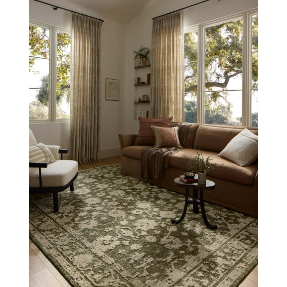 Loloi Percival Moss / Natural 3'-6" x 5'-6" Area Rug