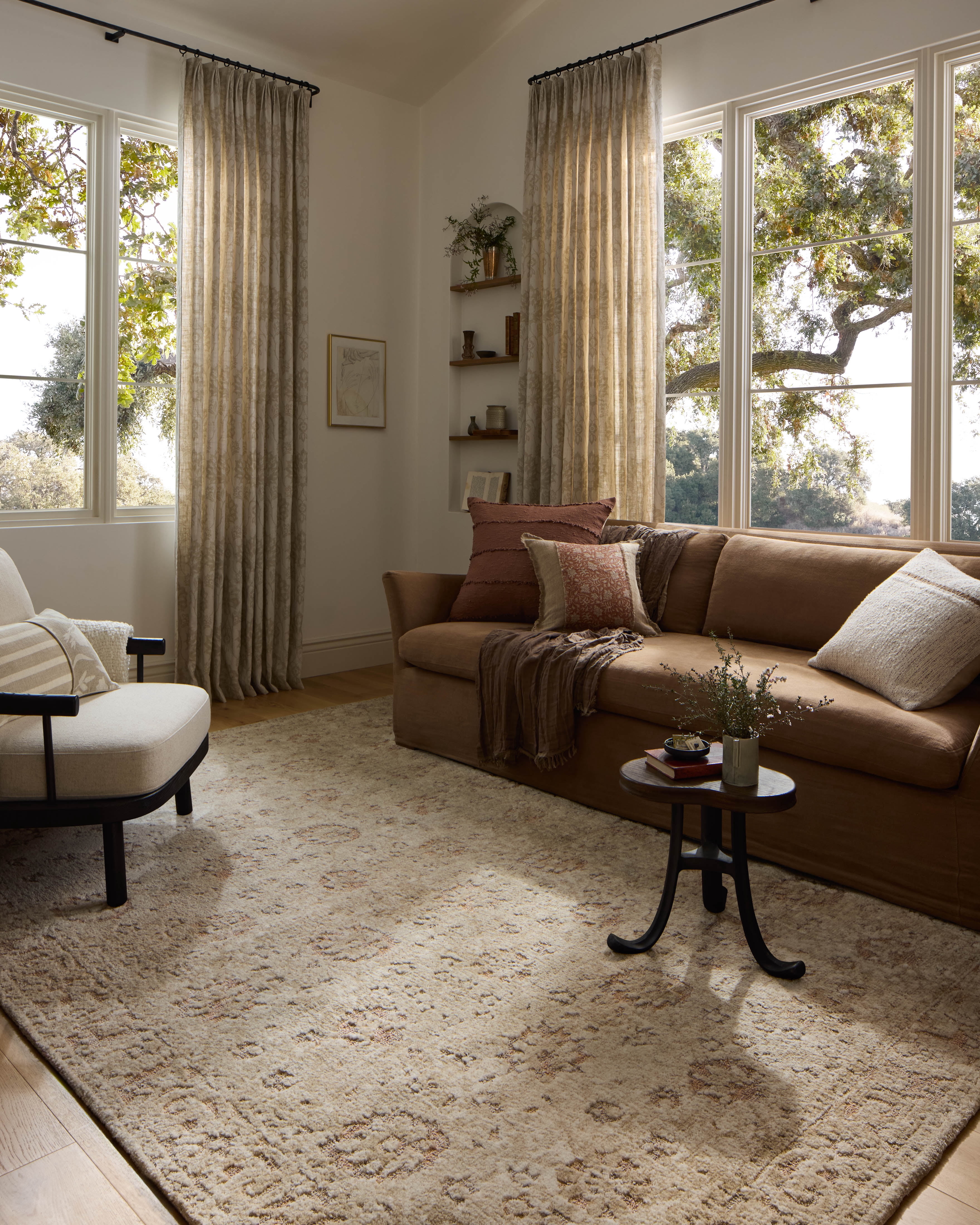 Loloi Percival Natural / Salmon 2'-3" x 3'-9" Area Rug