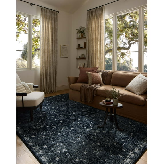 Loloi Percival Navy / Ivory 18" x 18" Sample Area Rug