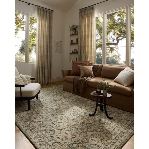Loloi Percival Sage / Stone 18" x 18" Sample Area Rug