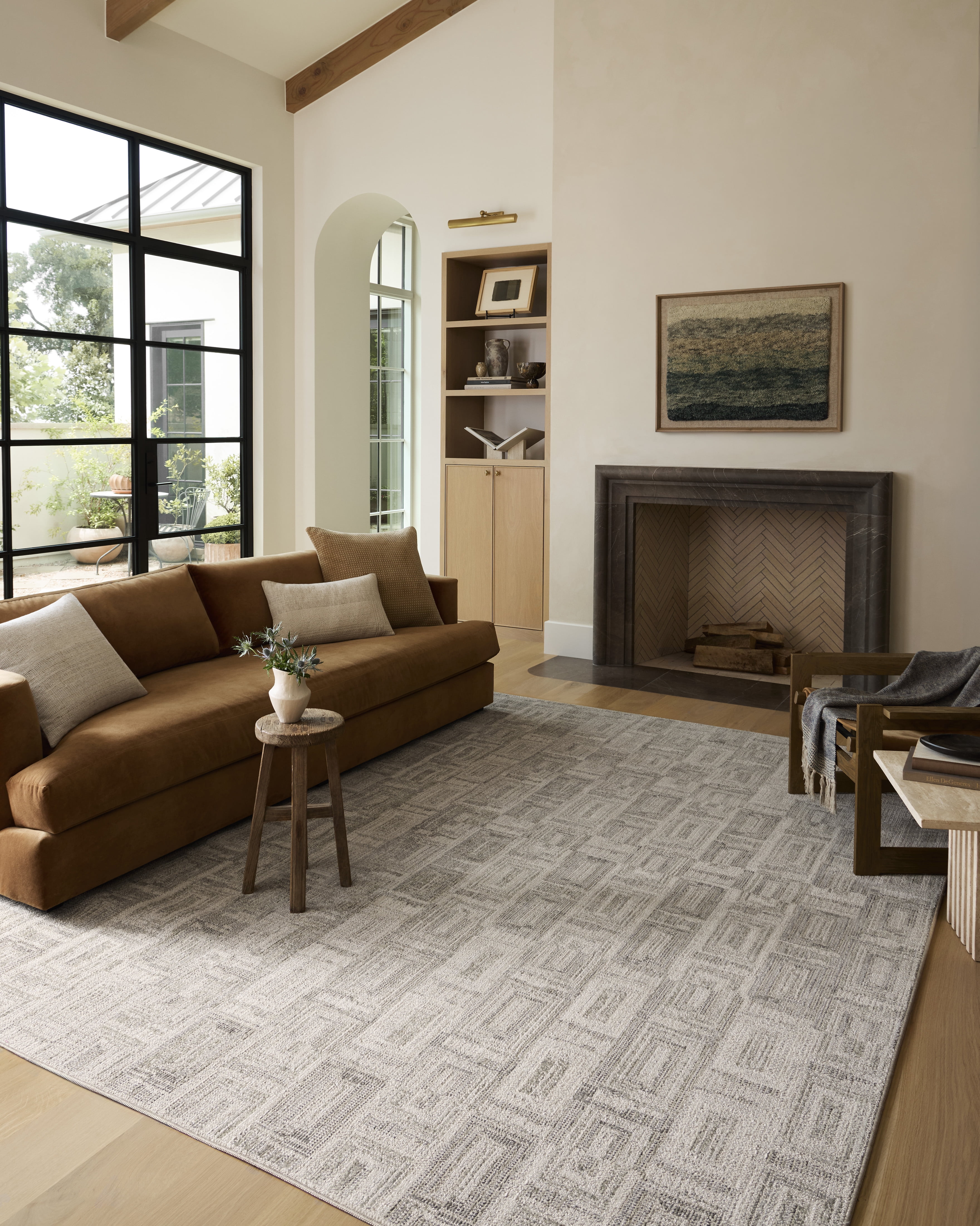 Loloi Roxie Bone / Sage 2'-7" x 15'-0" Area Rug