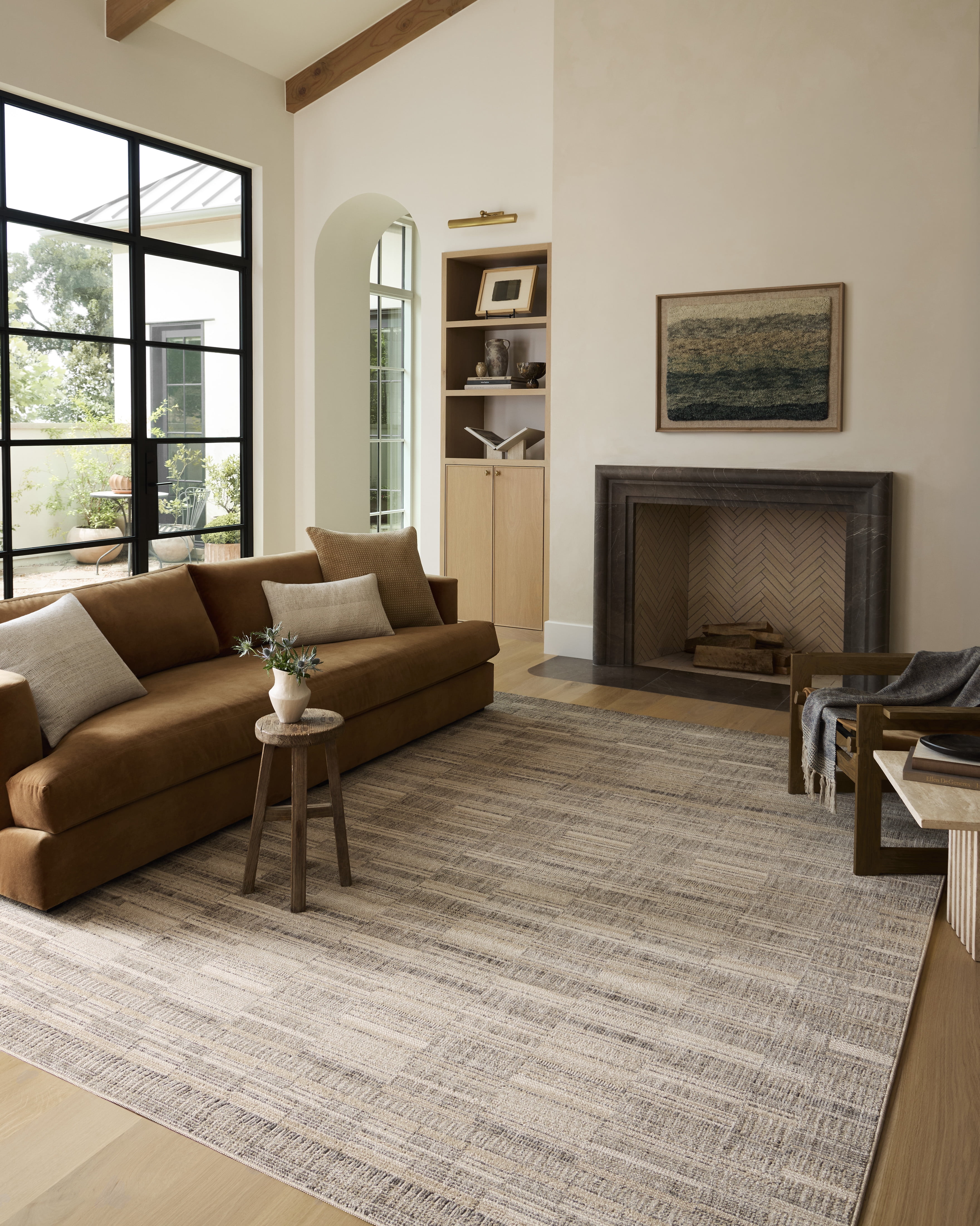 Loloi Roxie Granite / Oatmeal 5'-2" x 7'-6" Area Rug