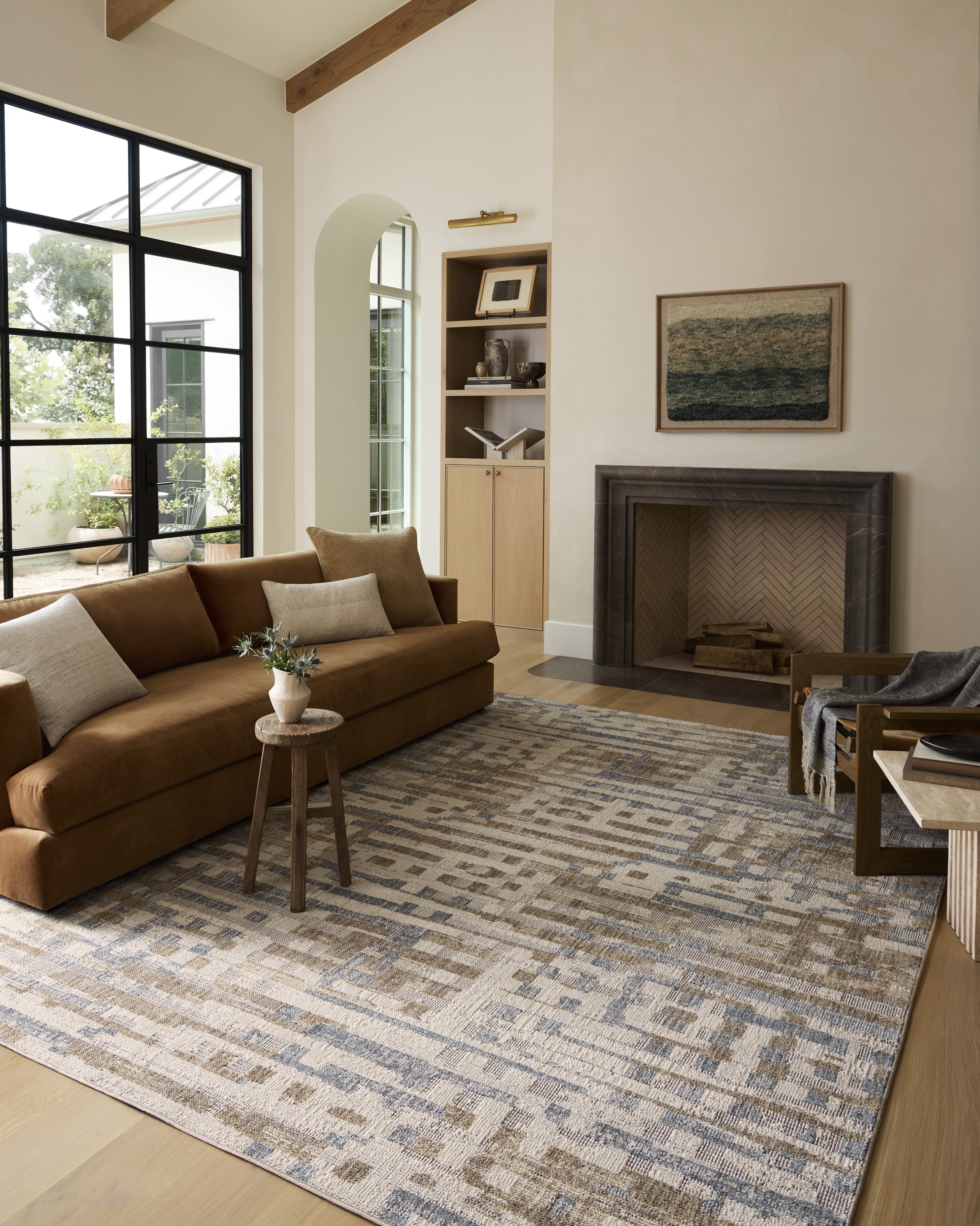 Loloi Roxie Ivory / Denim 2'-0" x 3'-0" Area Rug