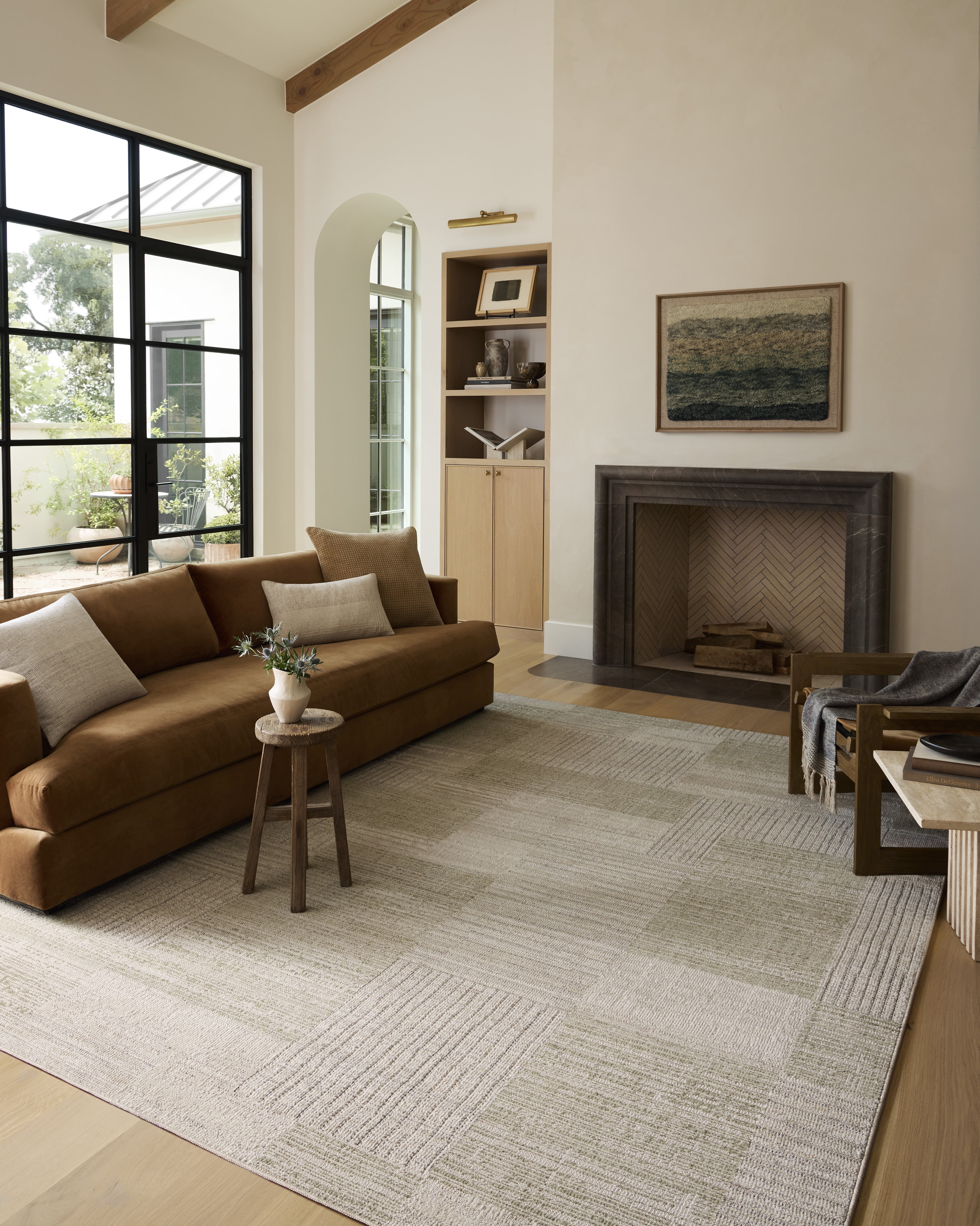 Loloi Roxie Linen / Sage 9'-3" x 9'-3" Square Area Rug
