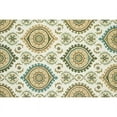thumbnail image 1 of Loloi Rugs FRACFC-24IVAQ5076 5 ft. x 7 ft. 6 in. Francesca Rectangular Shape Hand Hooked Area Rug, Ivory and Aqua, 1 of 2