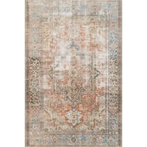 Loloi Rugs Loren 8'4" x 11'6" Printed Polyester Rug in Terracotta and Blue