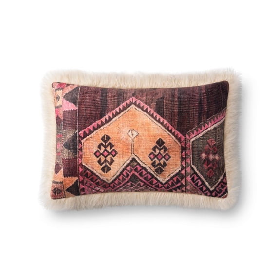 Loloi P0797 Pillow 13" x 21" Cover Only in Multi and Ivory (P203P0797MLIVPIL5)