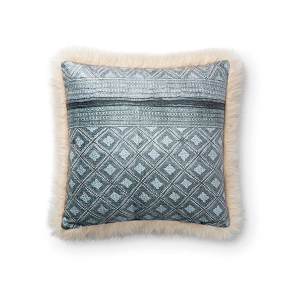 Loloi P0789 Pillow 18" x 18" Cover with Poly in Multi and Ivory (PSETP0789MLIVPIL1)