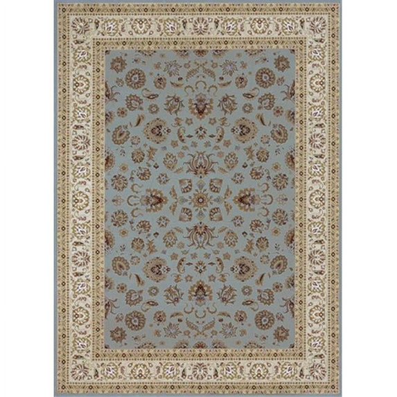 Loloi Rugs WELBWL-04BBIV92C7 9 ft. 2 in. x 12 ft. 7 in. Welbourne Rectangular Shape Power Loomed Area Rug, Blue and Ivory