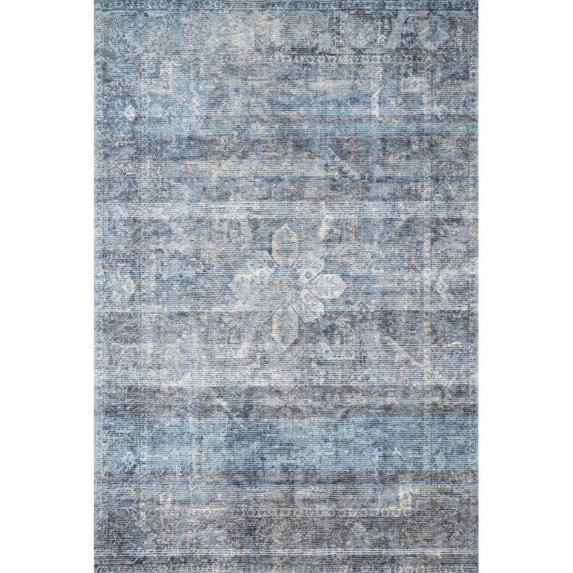 Loloi Rumi Hand Woven Rum-02 Blue 1'-6" X 1'-6" Swatch