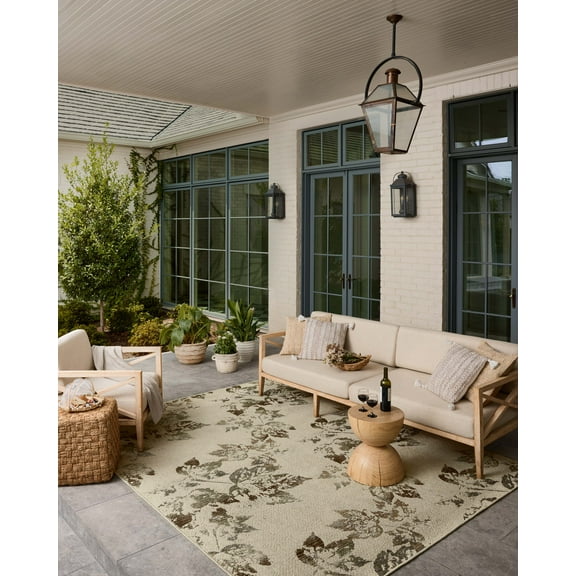 Loloi Saylor Ivory / Bark Indoor/Outdoor Area Rug
