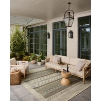Loloi Saylor Ivory / Earth Indoor/Outdoor Area Rug