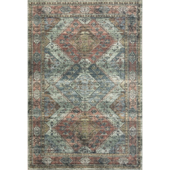 Loloi Skye Apricot / Mist 2'-6" x 10'-0" Area Rug