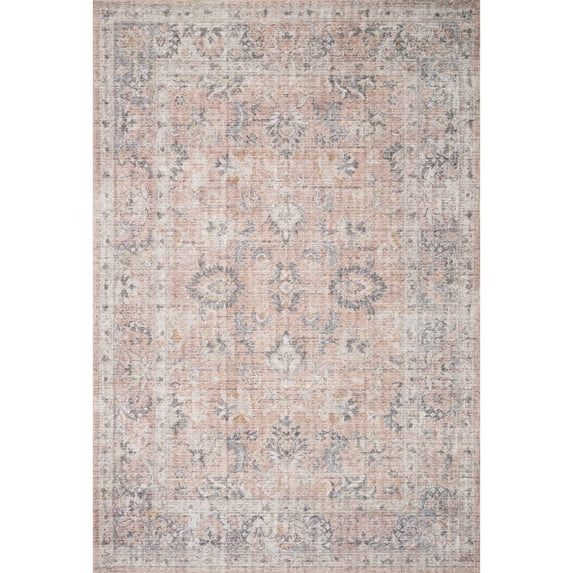 Loloi Skye Blush / Grey 2'-6" x 12'-0" Area Rug