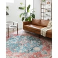 thumbnail image 1 of SKY-05 Brick, Ocean 8-0" x 8-0" Round Size Rug, 1 of 8