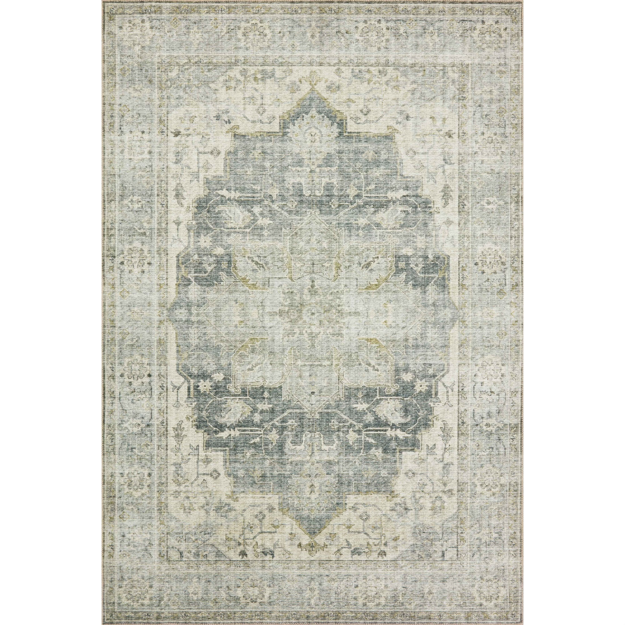 Loloi Skye Charcoal / Dove 8'-0" x 8'-0" Round Area Rug