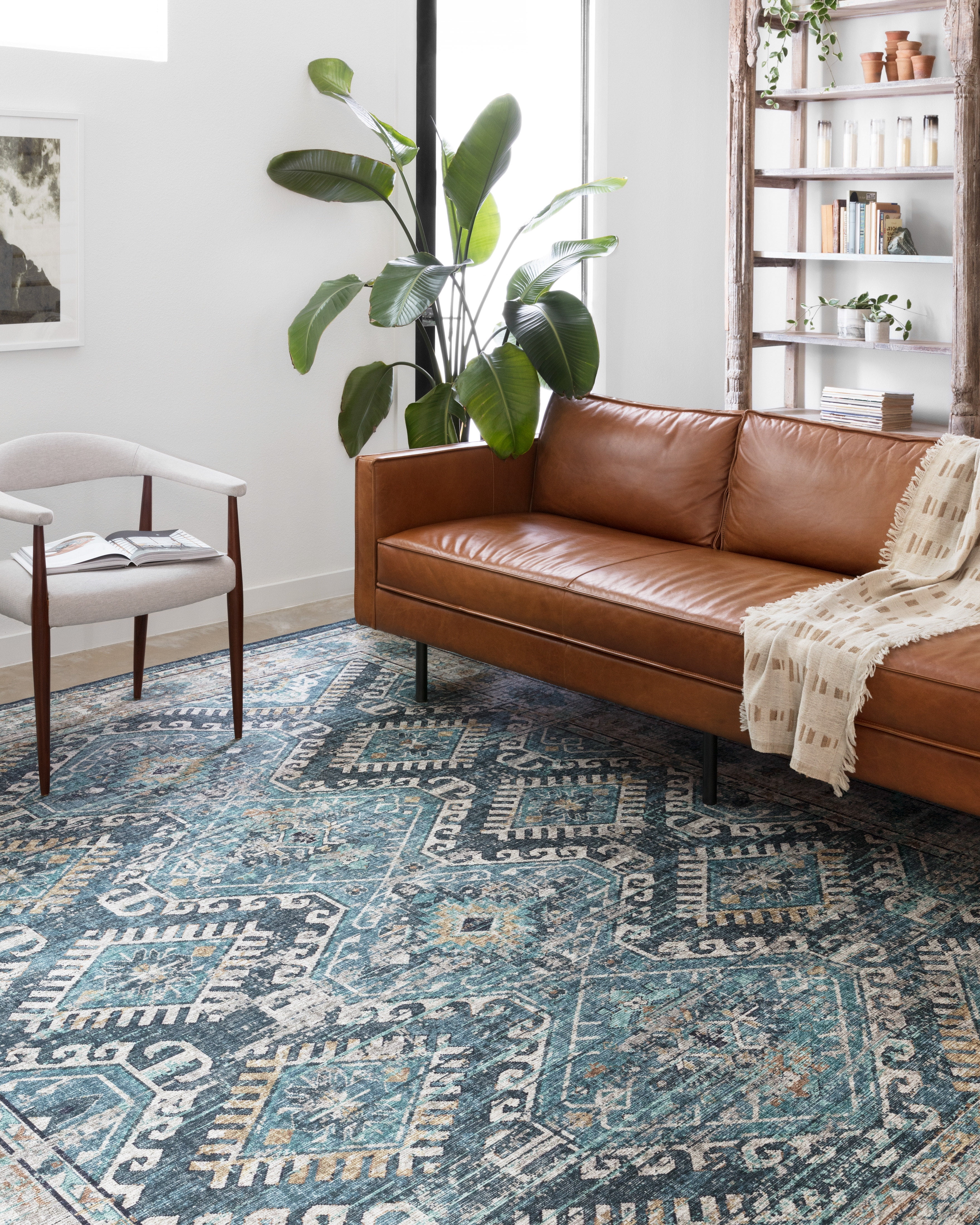 Loloi Skye Denim / Natural 2'-6" x 12'-0" Area Rug