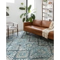 thumbnail image 1 of Loloi Skye Denim / Natural 8'-0" x 8'-0" Round Area Rug, 1 of 7