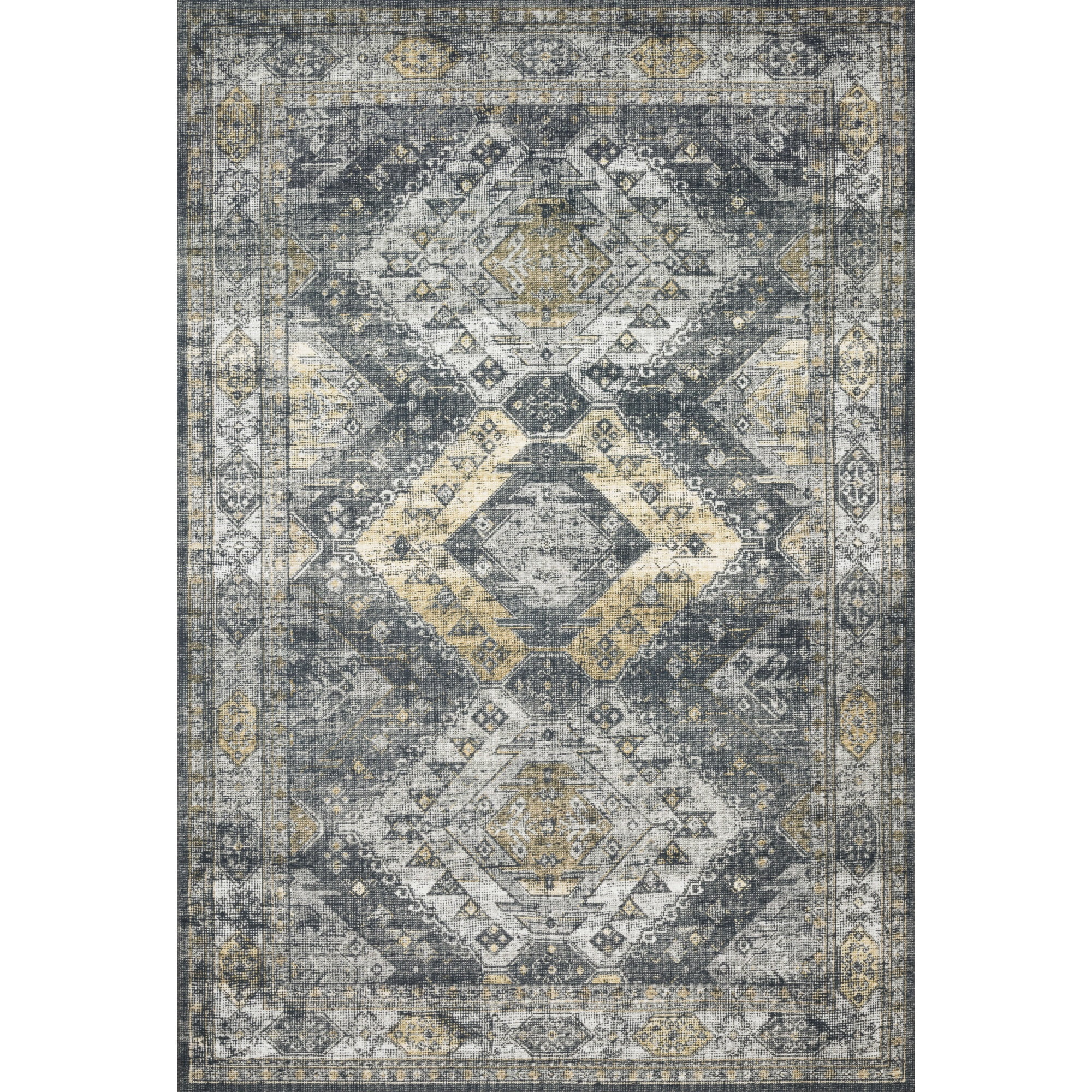 Loloi Skye Graphite / Silver 6'-0" x 6'-0" Round Area Rug