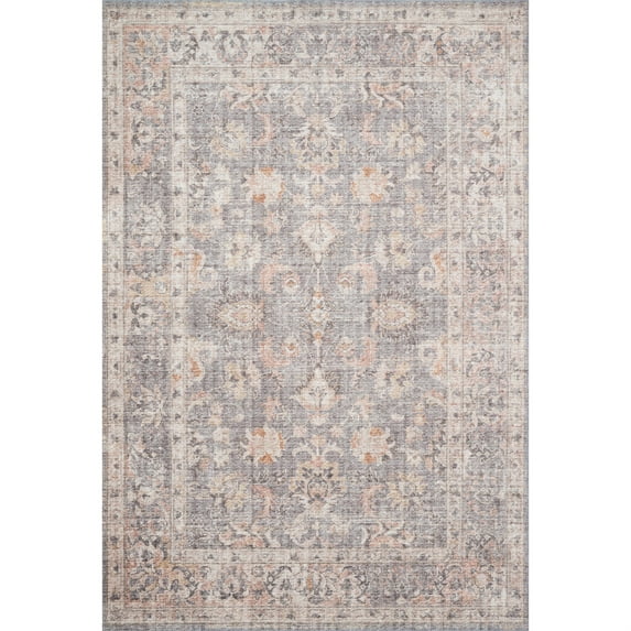 Loloi Skye Grey / Apricot 2'-6" x 12'-0" Area Rug