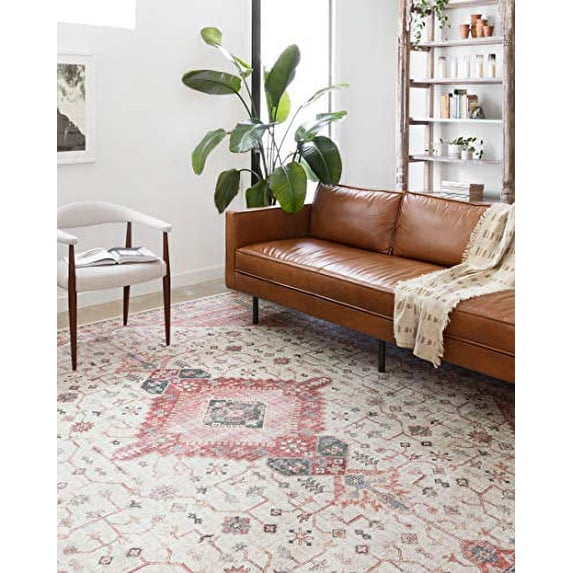 Loloi Skye Ivory / Berry 2'-0" x 5'-0" Area Rug