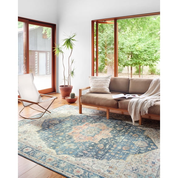 Loloi Skye Ocean / Multi 6'-0" x 6'-0" Round Area Rug