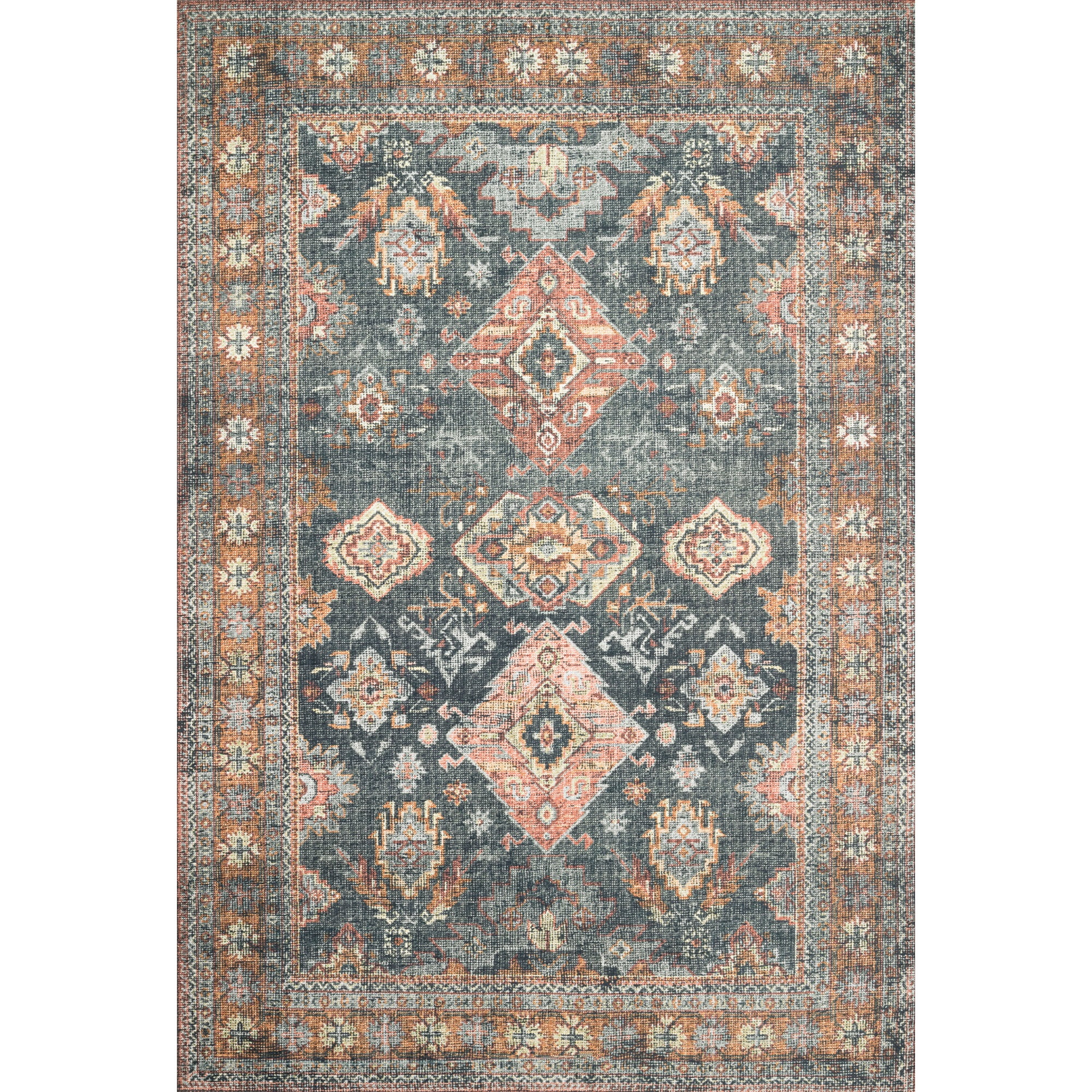 Loloi Skye Sea / Rust 2'-6" x 10'-0" Area Rug