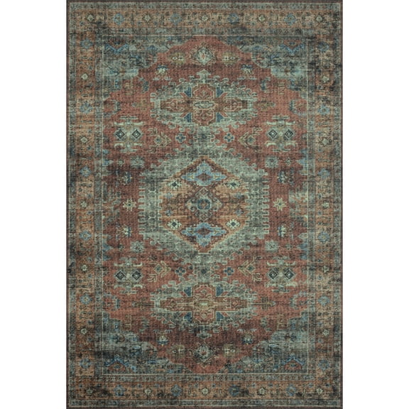 Loloi Skye Terracotta / Sky 2'-0" x 5'-0" Area Rug
