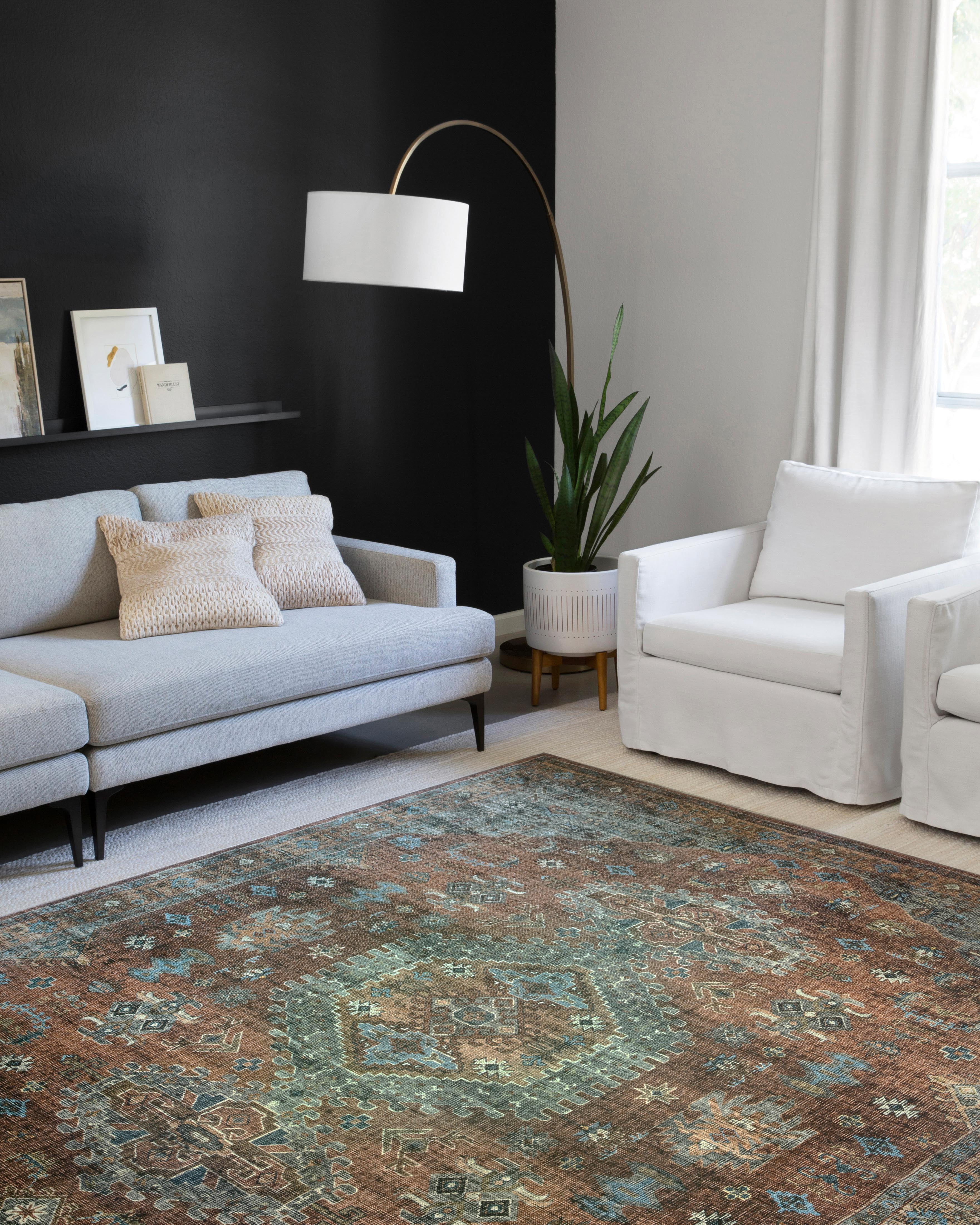 SKY-07 Terracotta, Sky 7 x 9 Oval Size Rug