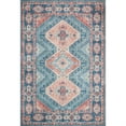 thumbnail image 1 of Loloi Skye Turquoise / Terracotta 6'-0" x 6'-0" Round Area Rug, 1 of 7