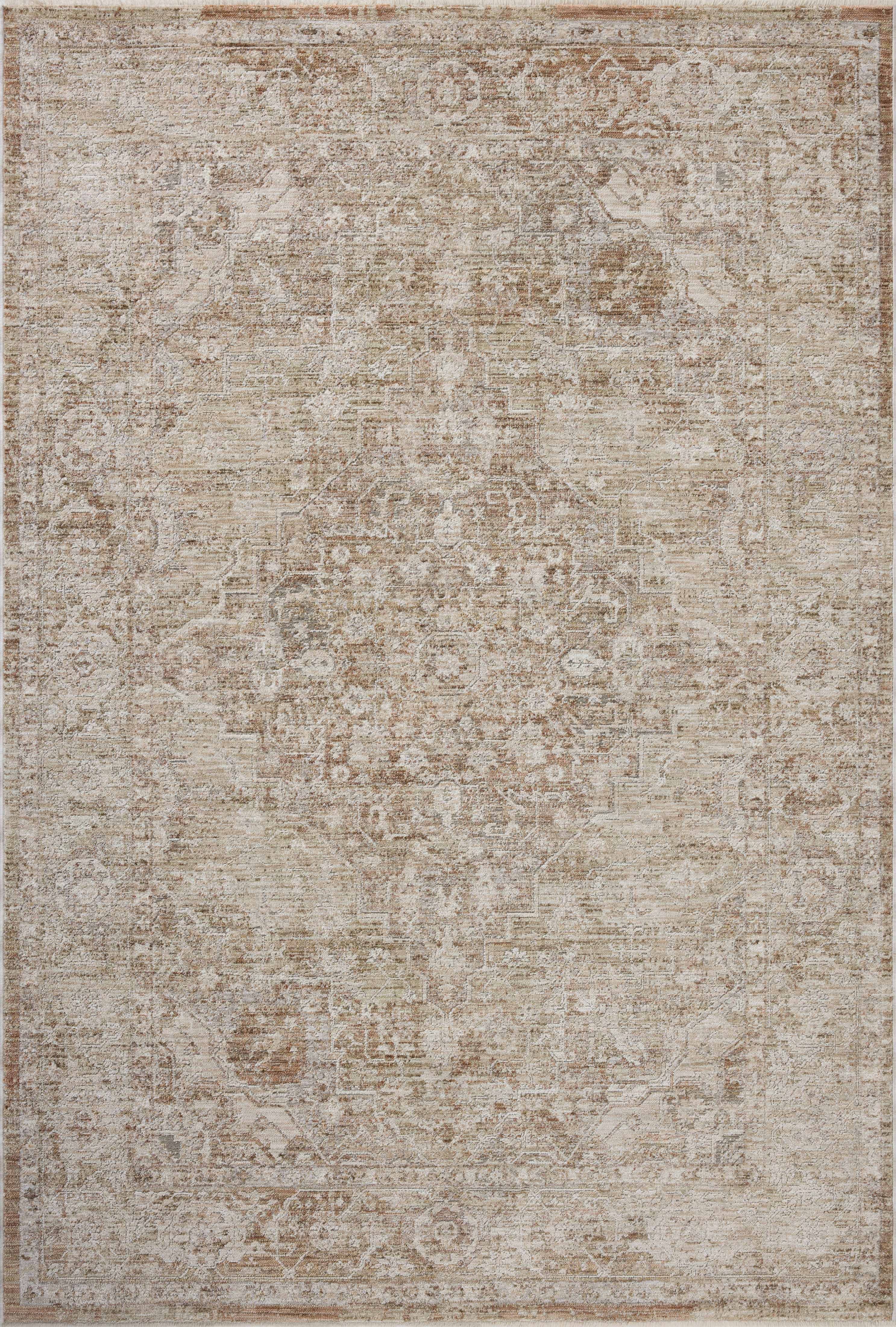 Loloi Tabitha Natural / Clay 5'-3" x 7'-9" Area Rug