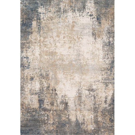 Loloi Teagan Ivory / Mist 5'-3" x 7'-6" Area Rug