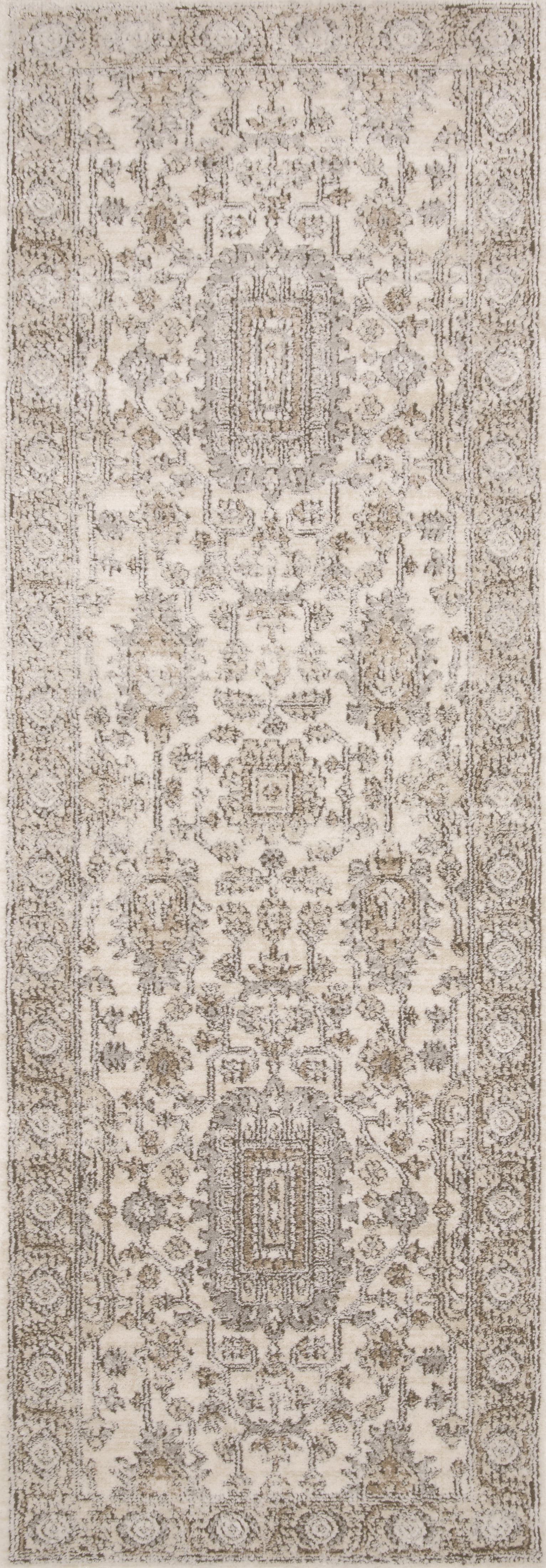 Loloi Teagan Ivory / Sand 2'-8" x 10'-6" Runner Rug
